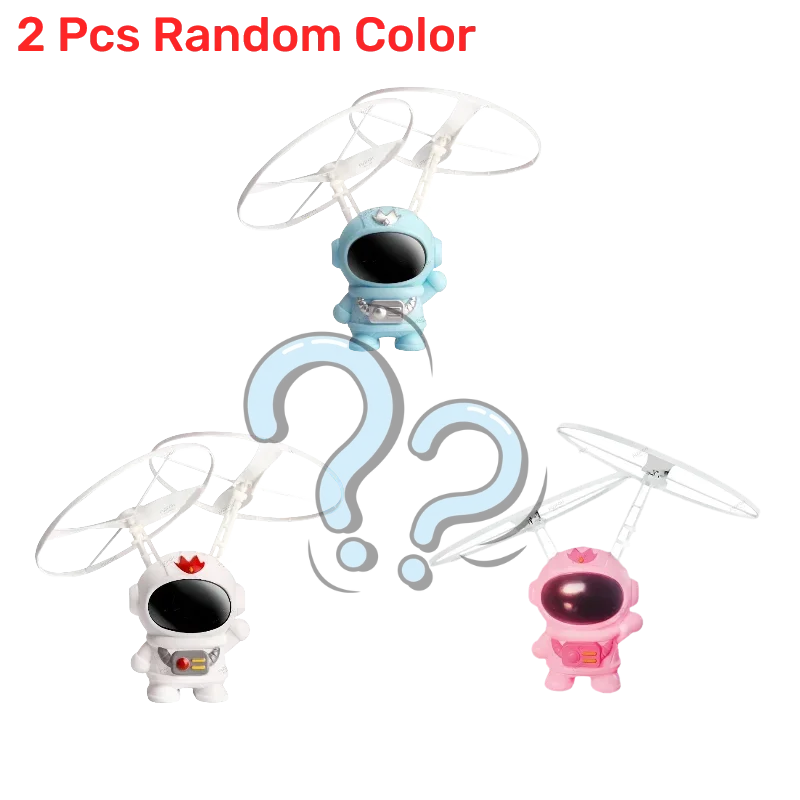 Levitating Luminous Flying Robot Astronaut Toy Aircraft Hand-Controlled Drone Interactive with Lights Outdoor Toys for Kids Gift