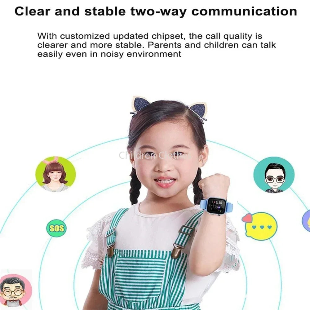 Kids Smart Watch SOS GPS Location Video Call Sim Card for Children SmartWatch Camera Waterproof Watch for Boys Girls