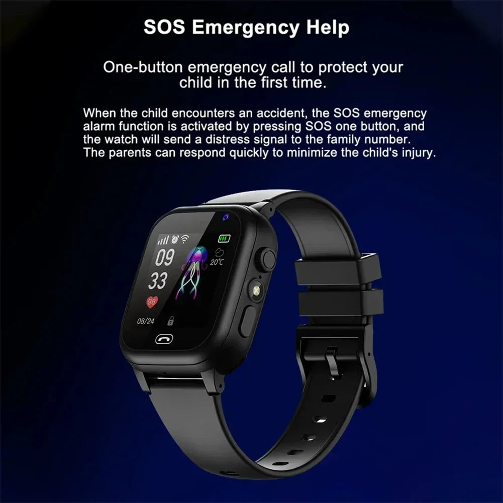 Kids Smart Watch SOS GPS Location Video Call Sim Card for Children SmartWatch Camera Waterproof Watch for Boys Girls