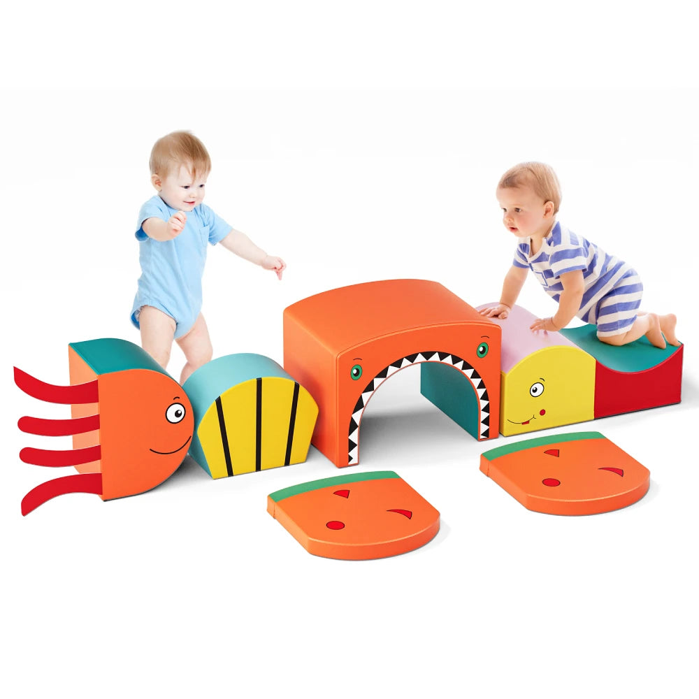 Foam Climbing Blocks Toys For Toddlers 1-3 Inside Jungle Gym Indoor Set Ocean-Themed