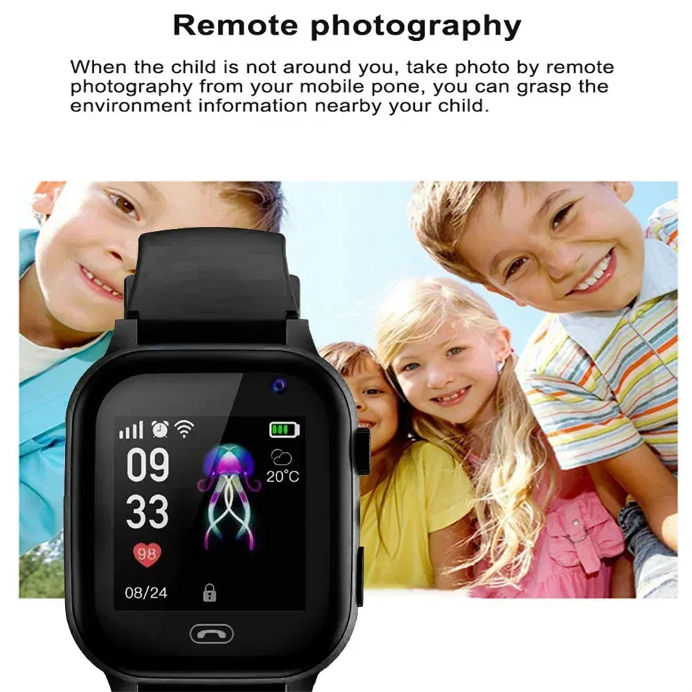 Kids Smart Watch SOS GPS Location Video Call Sim Card for Children SmartWatch Camera Waterproof Watch for Boys Girls