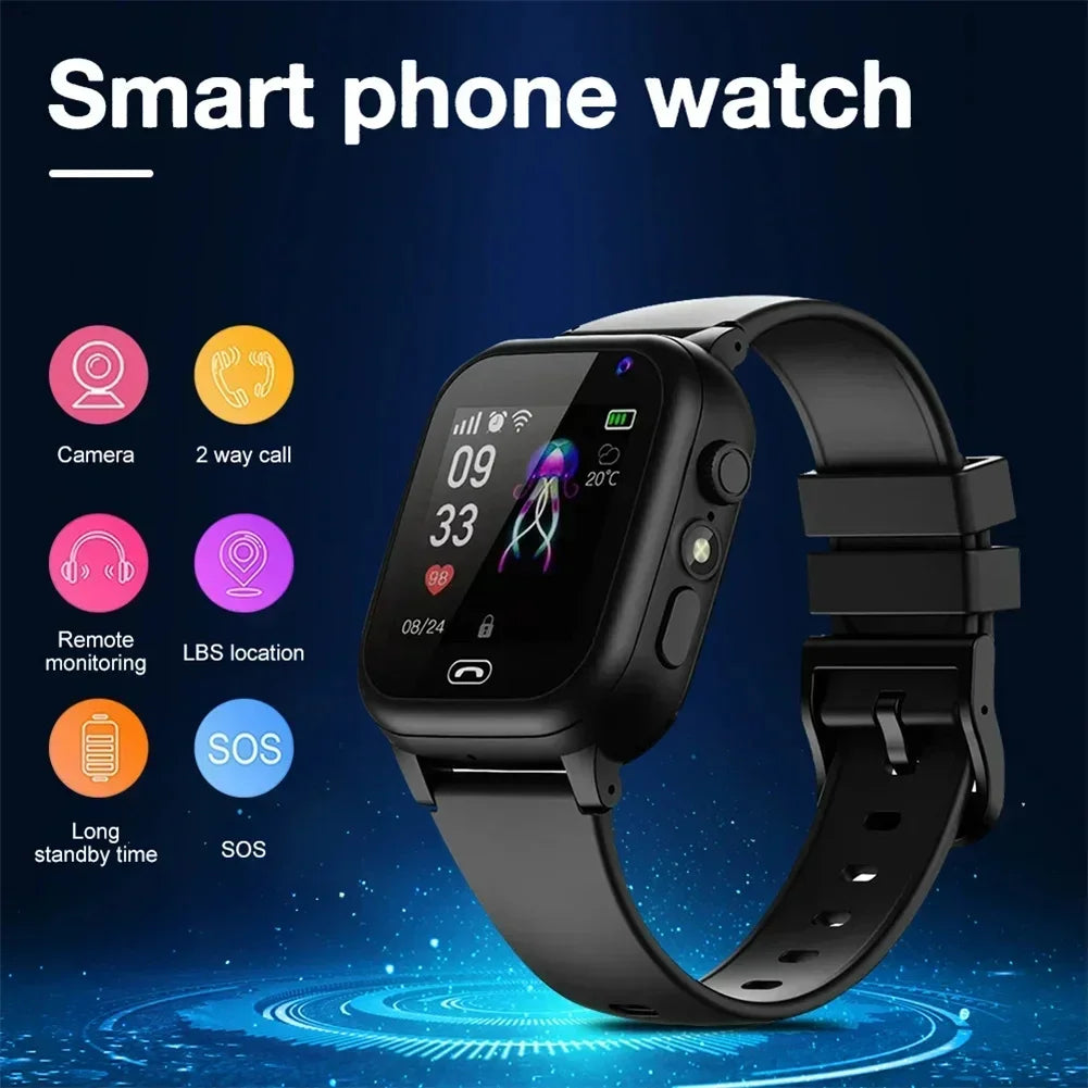 Kids Smart Watch SOS GPS Location Video Call Sim Card for Children SmartWatch Camera Waterproof Watch for Boys Girls